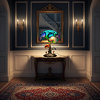 Kwiatowa lampa boho z grzybami